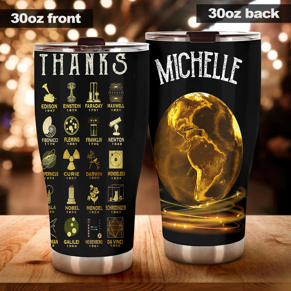Personalized Thanks Science Innovations Scientists Stainless - General Tumbler view #4