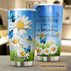 Camellia Personalized Daisy Butterfly Everyday Is A New Beginning Motivational Quote Stainless Steel Tumbler - Double-Walled Insulation Travel Thermal Cup With Lid