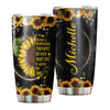 Camellia Personalized Sunflower Respiratory Therapist Your Life Worth My Time Stainless Steel Tumbler - Double-Walled Insulation Thermal Cup With Lid Gift For Respiratory Therapist