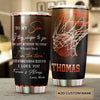 Camellia Personalized Basketball To My Son Motivational Quote Stainless Steel Tumbler - Double-Walled Insulation Sporty Thermal Cup With Lid Dad Gift For Son
