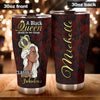 Camellia Personalized A Black Queen Classy Fabulous Crown Stainless Steel Tumbler - Double-Walled Insulation Travel Thermal Cup With Lid Gift For Afro Girl Black Women