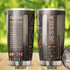 Camellia Personalized Billiards Balls Pool Player Nutrition Facts Wooden Style Stainless Steel Tumbler - Double-Walled Insulation Sporty Thermal Cup With Lid Gift For Billiards Pool
