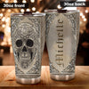 Personalized Metal Skull Skeleton Stainless Steel Tumbler - General Tumbler view #4