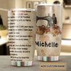Camellia Personalized In My Sewing Room Rules Sewist Vintage Stainless Steel Tumbler - Double-Walled Insulation Travel Thermal Cup With Lid Gift For Sewer Sewing Lover