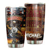 Camellia Personalized United States Navy Marines Ships Stainless Steel Tumbler - Customized Double-Walled Insulation Travel Thermal Cup With Lid Gift For Soldier Veteran