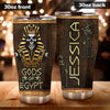 Camellia Personalized Ancient Pharaoh Gods Of Egypt Stainless Steel Tumbler - Double-Walled Insulation Thermal Cup With Lid Gift For Dad