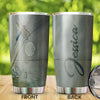 Camellia Personalized Dragonfly Lotus Lake Graphics Stainless Steel Tumbler - Double-Walled Insulation Travel Thermal Cup With Lid Gift For Nature Dragonfly Lover