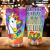 Camellia Personalized Rainbow Unicorn LGBT Pride Month Graphics Stainless Steel Tumbler - Double-Walled Insulation Thermal Cup With Lid Gift For Gay Lesbian