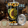 Camellia Personalized Sunflower Respiratory Therapist Your Life Worth My Time Stainless Steel Tumbler - Double-Walled Insulation Thermal Cup With Lid Gift For Respiratory Therapist