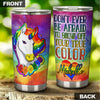 Camellia Personalized Rainbow Unicorn LGBT Pride Month Graphics Stainless Steel Tumbler - Double-Walled Insulation Thermal Cup With Lid Gift For Gay Lesbian