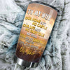 Camellia Personalized Biker Couple To My Wife Loving Letters Stainless Steel Tumbler - Double-Walled Insulation Travel Thermal Cup With Lid Gift For Valentines Day Couple Wife