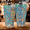 Camellia Personalized Bee Hippie Bee Kind Colorful Bee Graphics Stainless Steel Tumbler - Double-Walled Insulation Thermal Cup With Lid Gift For Hippie Bee Lover