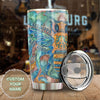 Camellia Personalized Bee Hippie Bee Kind Colorful Bee Graphics Stainless Steel Tumbler - Double-Walled Insulation Thermal Cup With Lid Gift For Hippie Bee Lover
