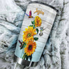 Camellia Personalized Hummingbirds There's Always Something To Be Thankful For Motivational Quote Stainless Steel Tumbler - Double-Walled Insulation Travel Thermal Cup With Lid