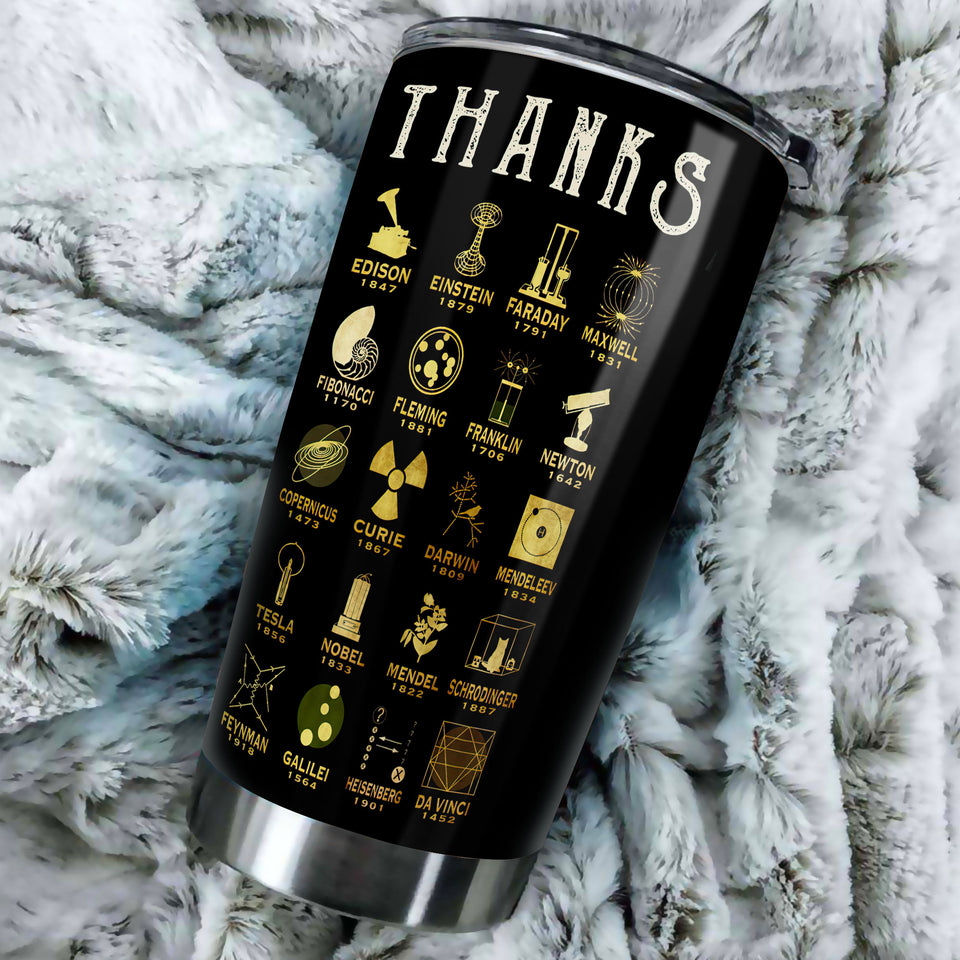 Personalized Thanks Science Innovations Scientists Stainless - durable hot & cold beverage tumbler view #3