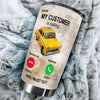 Personalized Taxi Driver My Customer is Calling Vintage - durable hot & cold beverage tumbler view #3