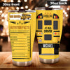 Personalized School Bus Driver Nutrition Facts Unique Diet - General Tumbler view #4