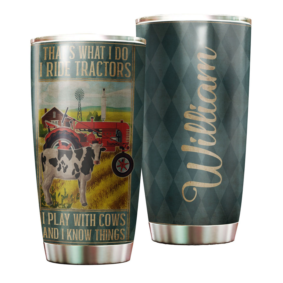Personalized That's What I Do Ride Tractors Farming Stainless - General insulated stainless steel tumbler drinkware preview