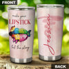 Personalized Hippie Colorful Make Your Lipstick Tell Story - General Tumbler view #5