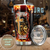 Camellia Personalized My Trust Is In God Biker Faith Motorcycling Stainless Steel Tumbler - Double-Walled Insulation Thermal Cup With Lid Gift For Biker Men Faith Believer