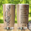 Camellia Personalized Mom To My Son Loving Letters Stainless Steel Tumbler - Double-Walled Insulation Travel Thermal Cup With Lid Mom Gift For Boy Baby Son