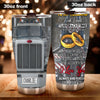 Camellia Personalized Silver Metal Truck To My Husband Stainless Steel Tumbler - Double-Walled Insulation Travel Thermal Cup With Lid Gift For Trucker Husband Valentines Day