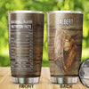Camellia Personalized Baseball Player Nutrition Facts Stainless Steel Tumbler - Double-Walled Insulation Sporty Thermal Cup With Lid Gift For Sport Lover