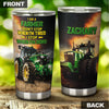 Camellia Personalized Green Tractor Don't Stop When I'm Tired Farming Stainless Steel Tumbler - Double-Walled Insulation Travel Thermal Cup With Lid Gift For Farmer Tractor Lover