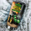 Camellia Personalized Green Tractor Don't Stop When I'm Tired Farming Stainless Steel Tumbler - Double-Walled Insulation Travel Thermal Cup With Lid Gift For Farmer Tractor Lover