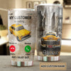 Personalized Taxi Driver My Customer is Calling Vintage - double-wall vacuum insulated coffee travel tumbler detail