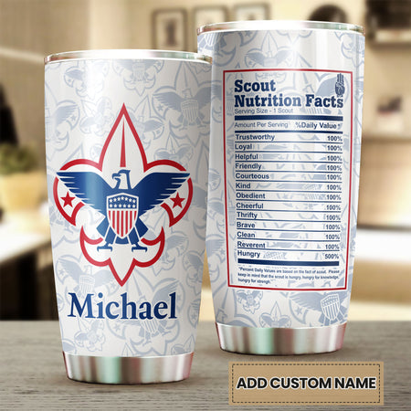 Personalized Eagle Boy Scouts of American Graphics Stainless - Wildlife & Nature Tumbler view #7