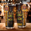 Camellia Personalized Firefighter Fire Honor Rescue Courage Graphics Stainless Steel Tumbler - Double-Walled Insulation Travel Thermal Cup With Lid Gift For Firemen Volunteer