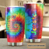 Personalized Colorful Hippie Definition Free Spirit Peace Lover - double-wall vacuum insulated coffee travel tumbler detail