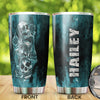Camellia Personalized 3D Gothic Skulls Stainless Steel Tumbler - Customized Double-Walled Insulation Adventure Therma Cup With Lid