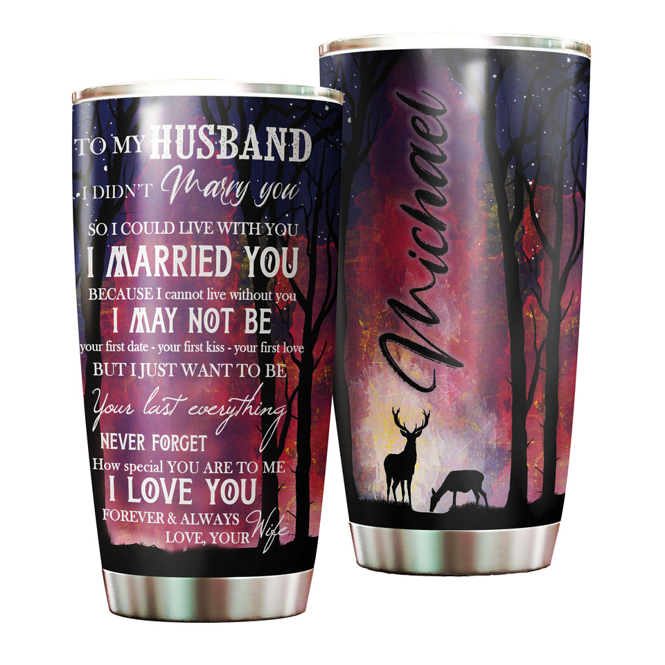 Personalized to My Husband Loving Letters Stainless Steel - General insulated stainless steel tumbler drinkware preview
