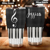 Personalized Piano Heart Music Minimalism Graphics Stainless - Music Lovers Tumbler view #4