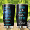 Camellia Personalized Couple To My Gorgeous Wife Love You Stainless Steel Tumbler - Double-Walled Insulation Travel Thermal Cup With Lid Gift For Valentines Day Wife