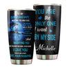Camellia Personalized Couple To My Gorgeous Wife Love You Stainless Steel Tumbler - Double-Walled Insulation Travel Thermal Cup With Lid Gift For Valentines Day Wife