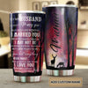 Personalized to My Husband Loving Letters Stainless Steel - double-wall vacuum insulated coffee travel tumbler detail