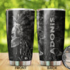 Personalized 3D Native American Gothic Skull Stainless Steel - General Tumbler view #5