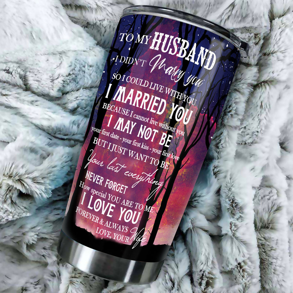 Personalized to My Husband Loving Letters Stainless Steel - durable hot & cold beverage tumbler view #3