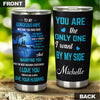 Camellia Personalized Couple To My Gorgeous Wife Love You Stainless Steel Tumbler - Double-Walled Insulation Travel Thermal Cup With Lid Gift For Valentines Day Wife