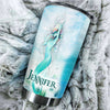 Camellia Personalized Into The Ocean Stainless Steel Tumbler - Double-Walled Insulation Travel Thermal Cup With Lid Gift For Scuba Diver Surfer
