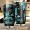 Personalized Dragon to My Dear Son in Law Stainless Steel - double-wall vacuum insulated coffee travel tumbler detail