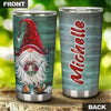 Personalized Gnomes Wearing Santa Hat Merry Christmas Stainless - General Tumbler view #5