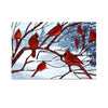 Funny Red Cardinal Bird Cute Birds Floor Rug Housewarming Gift