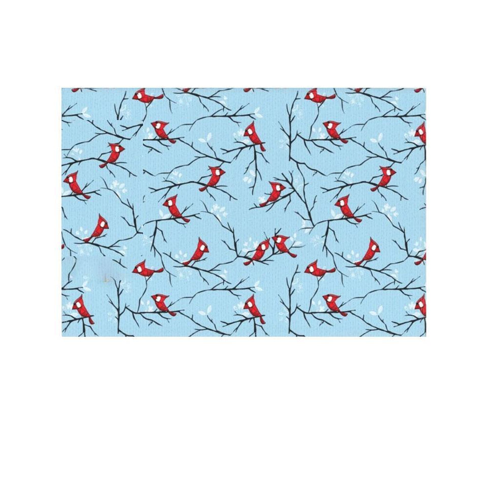 Christmas Cardinals Birds Red Blue Indoor and Outdoor Indoor