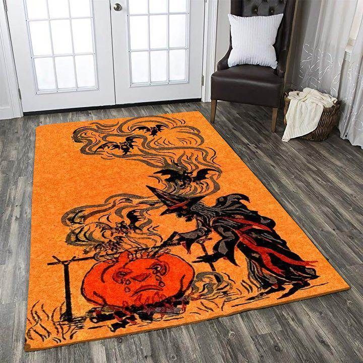 Halloween Home Depot Carpet Scary Pumpkin Ghost Gift Indoor - General soft non-slip area rug for living room & home decor