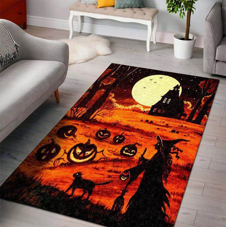 Perfect Halloween Home Depot Carpet Scary Pumpkin Spider Indoor - General soft non-slip area rug for living room & home decor