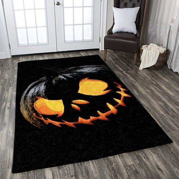 Funny Halloween Home Depot Carpet Scary Pumpkin Skeleton Indoor - General soft non-slip area rug for living room & home decor